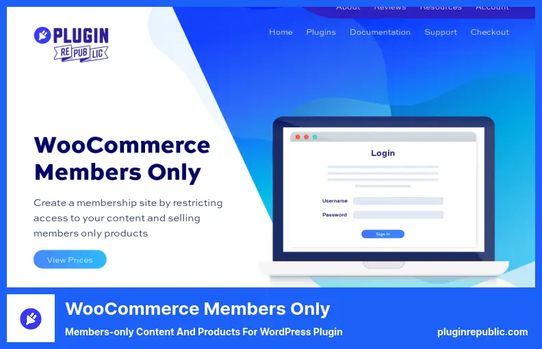 WooCommerce Members Only Plugin - Members-only Content and Products for WordPress Plugin