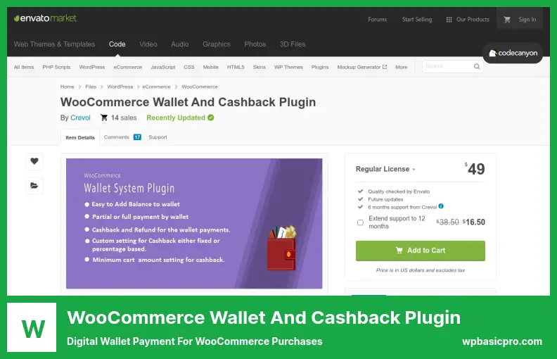 WooCommerce Wallet And Cashback Plugin - Digital Wallet Payment for WooCommerce Purchases