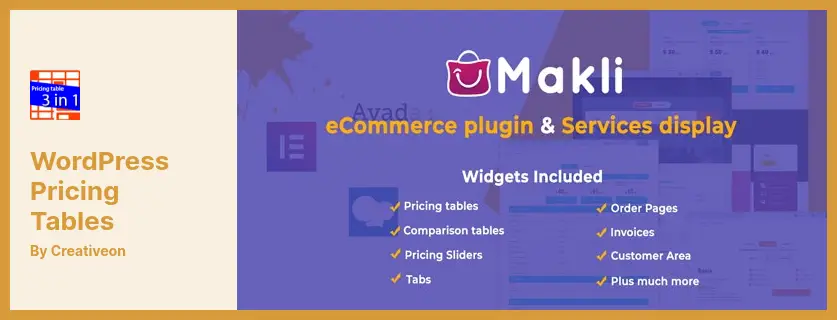 WordPress Pricing Tables Plugin - Analyze WooCommerce Product Differences in a Comparison Table