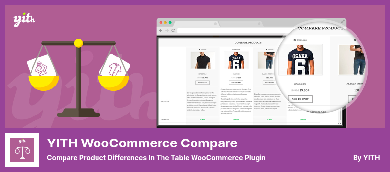 YITH WooCommerce Compare Plugin - Compare Product Differences in The Table WooCommerce Plugin