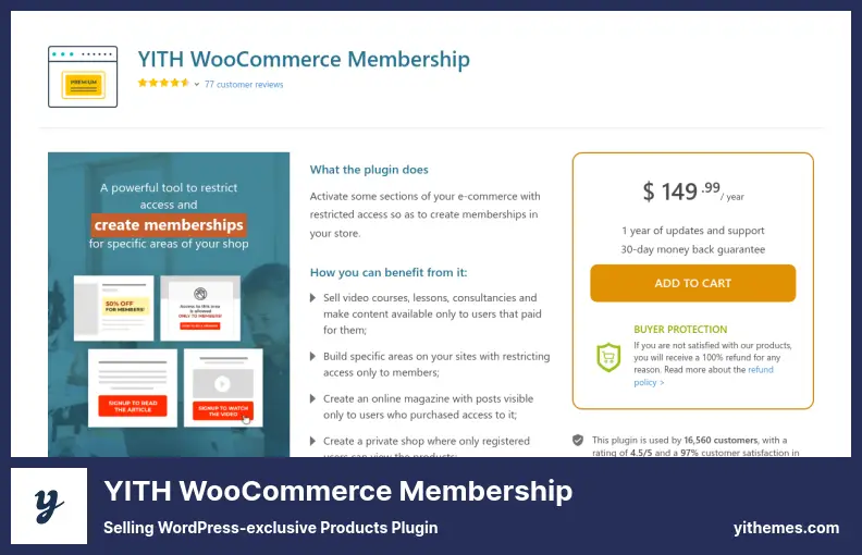 YITH WooCommerce Membership Plugin - Selling WordPress-exclusive Products Plugin