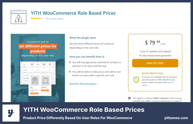 YITH WooCommerce Role Based Prices Plugin - Product Price Differently Based On User Roles for WooCommerce