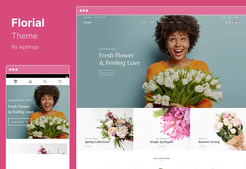 Florial Theme - Flower Store WooCommerce WordPress Theme
