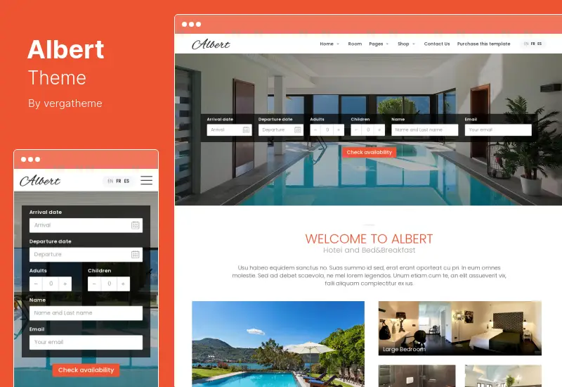 Albert Theme - Hotel, Bed and Breakfast WordPress Theme