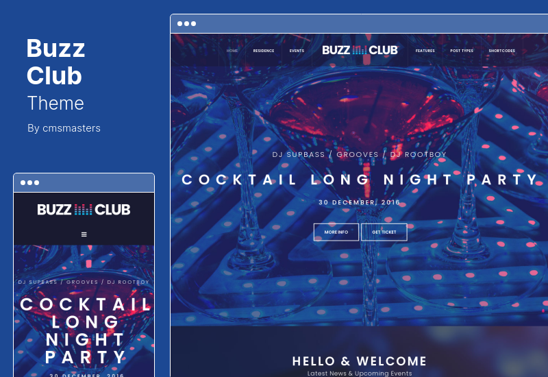 Buzz Club Theme - Night Club, DJ & Music Festival Event WordPress Theme