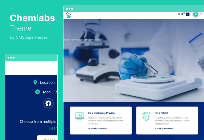 Chemlabs Theme - Laboratory & Science Research WordPress Theme