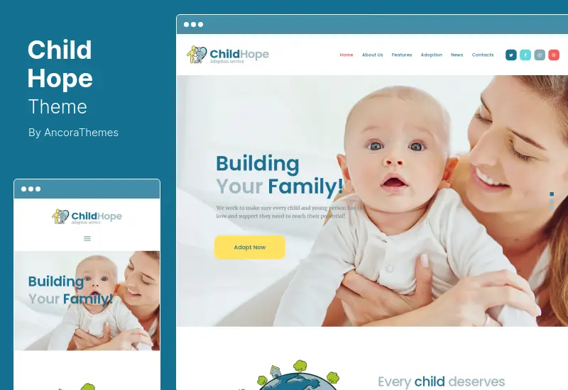 ChildHope Theme - Child Adoption Service & Charity Nonprofit WordPress Theme