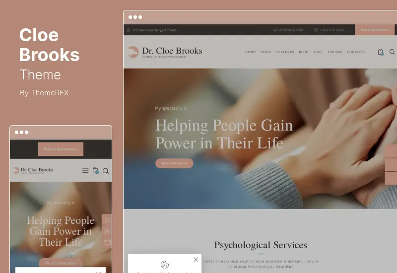 Cloe Brooks Theme - Psychology, Counseling & Medical WordPress Theme