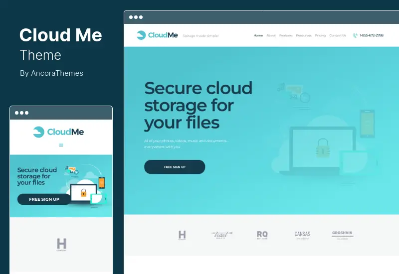 CloudMe Theme - Cloud Storage & FileSharing Services WordPress Theme