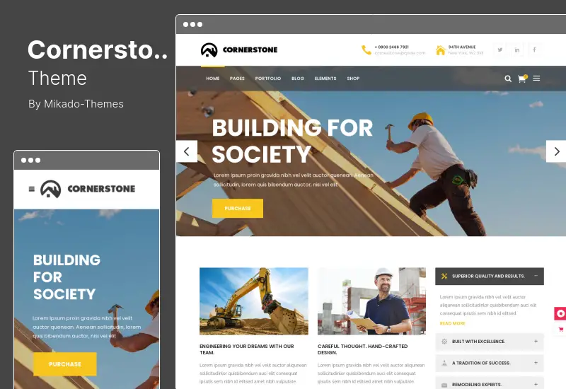Cornerstone Theme - Construction WordPress Theme
