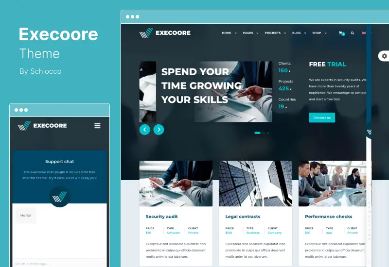 Execoore Theme - Technology and Fintech WordPress Theme