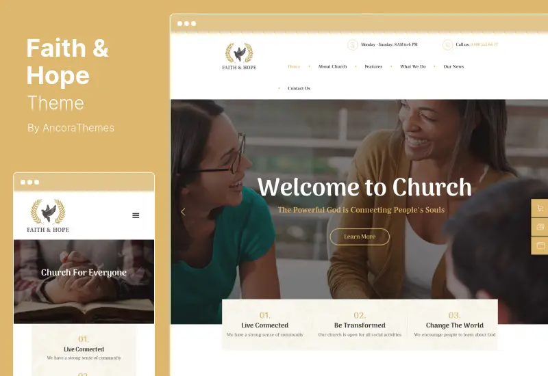 Faith & Hope Theme - A Modern Church & Religion NonProfit WordPress Theme