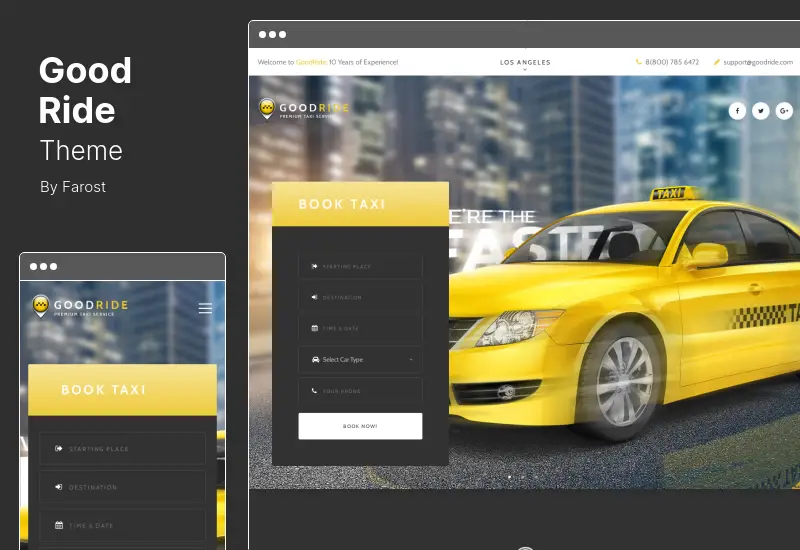 Good Ride Theme - Taxi Company, Cab Service WordPress Theme