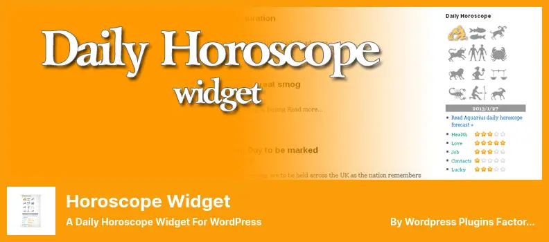 Horoscope widget Plugin - A Daily Horoscope Widget for WordPress