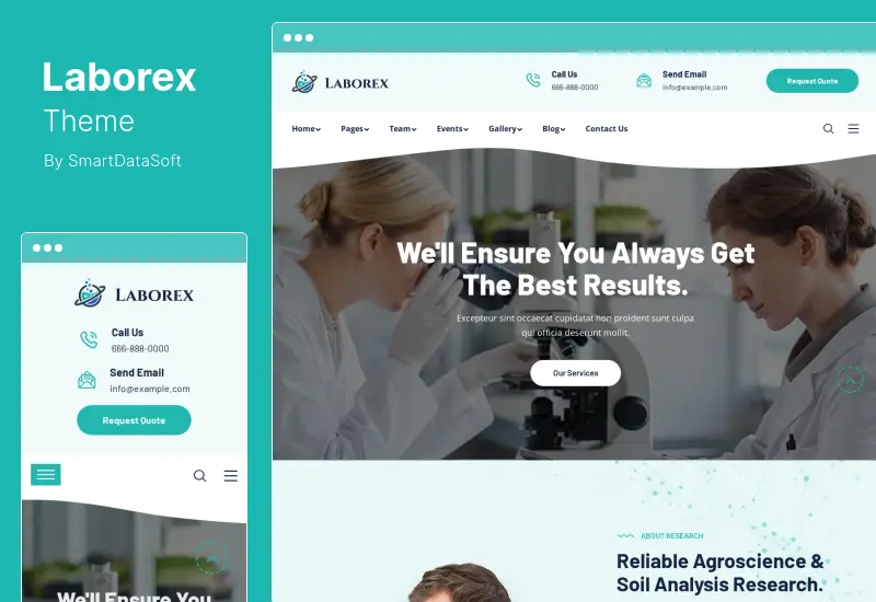 Laborex Theme - Laboratory & Research WordPress Theme