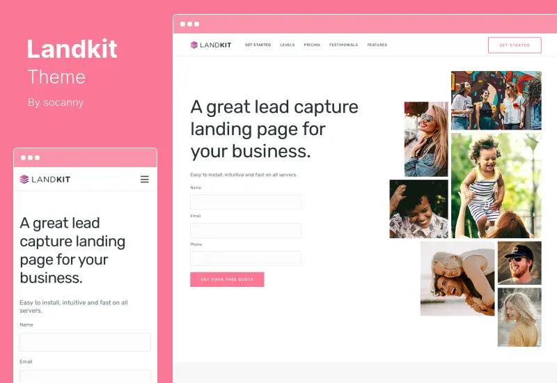 Landkit Theme - Landing Page WordPress Theme