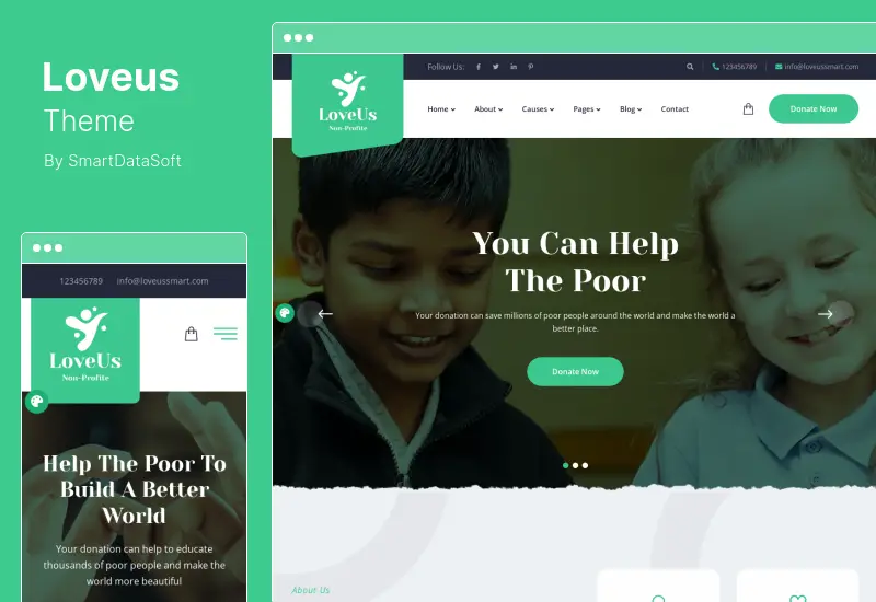 Loveus Theme - NonProfit Charity WordPress Theme