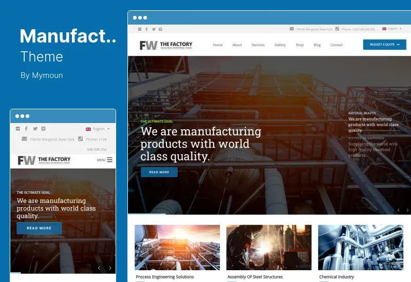 Manufacturing Theme - Factory & Industrial WordPress Theme