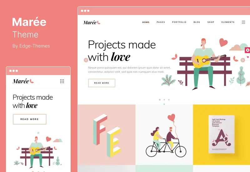 Marée Theme - Illustration and Design Portfolio WordPress Theme