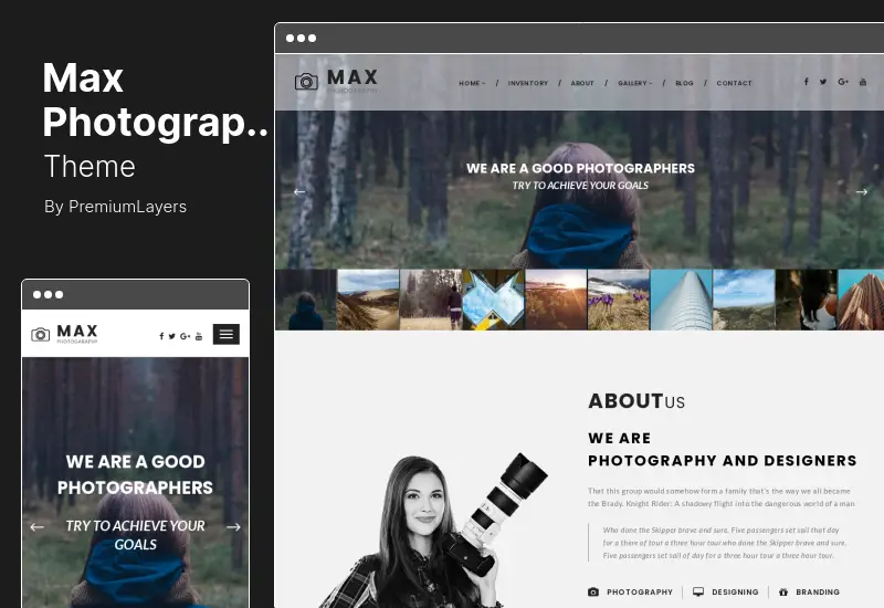Max Photograpy Theme - WordPress Theme for Photographers