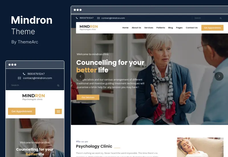 Mindron Theme - Psychology & Counseling WordPress Theme