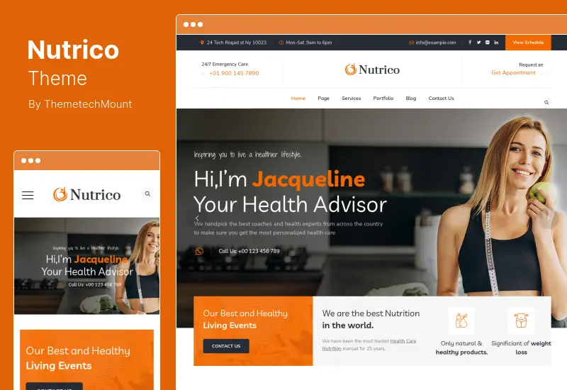 Nutrico Theme - Nutrition Health Services WordPress Theme