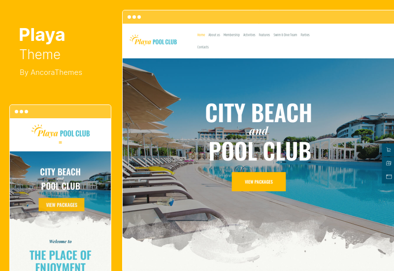Playa Theme - City and Private Beach & Pool Club WordPress Theme