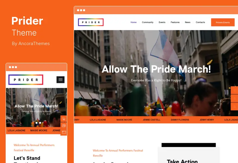 Prider Theme - LGBT & Gay Rights Festival WordPress Theme