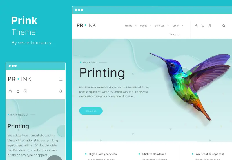 Prink Theme - Print Shop WordPress Theme