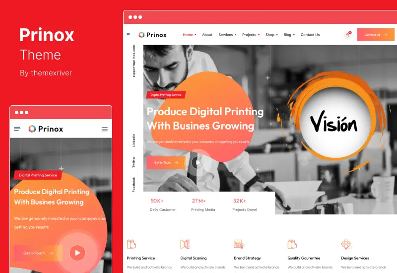 Prinox Theme - Printing Services WordPress Theme