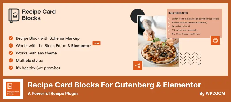 Recipe Card Blocks for Gutenberg & Elementor Plugin - A Powerful Recipe Plugin