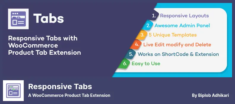 Responsive Tabs Plugin - a WooCommerce Product Tab Extension