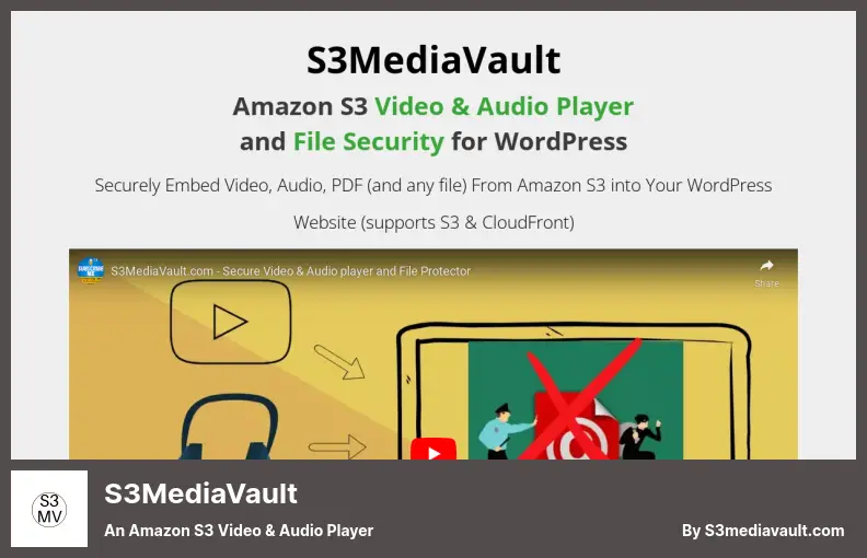 S3MediaVault Plugin - An Amazon S3 Video & Audio Player
