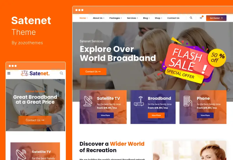Satenet Theme - Broadband & Internet WordPress Theme
