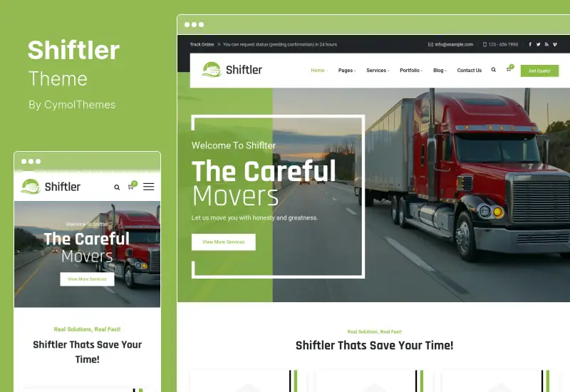 Shiftler Theme - Transportation & Logistics WordPress Theme