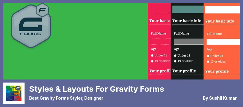Styles & Layouts for Gravity Forms Plugin - Best Gravity Forms Styler, Designer