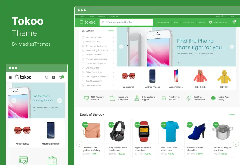 Tokoo Theme - Electronics Store WooCommerce Theme for Affiliates, Dropship and Multi-vendor Websites