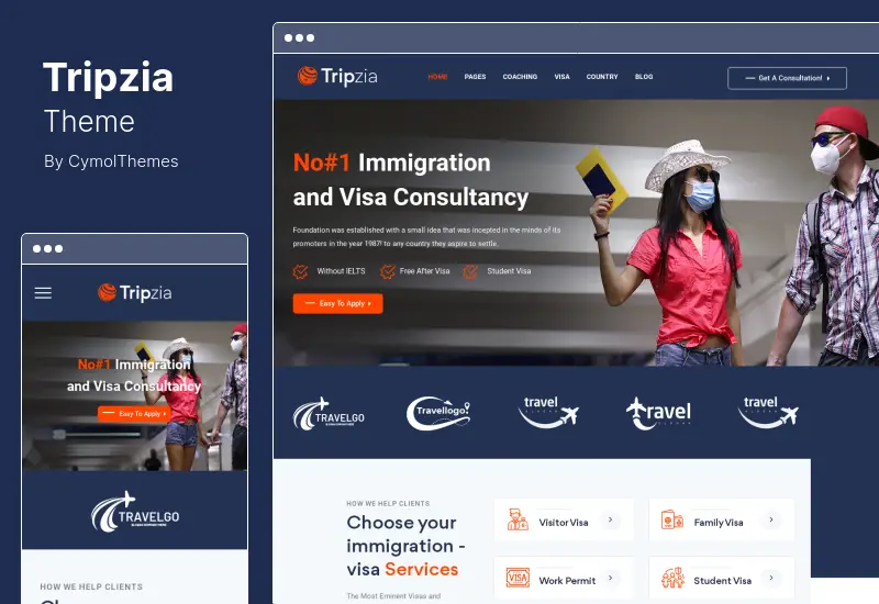 Tripzia Theme - Immigration Consulting WordPress Theme
