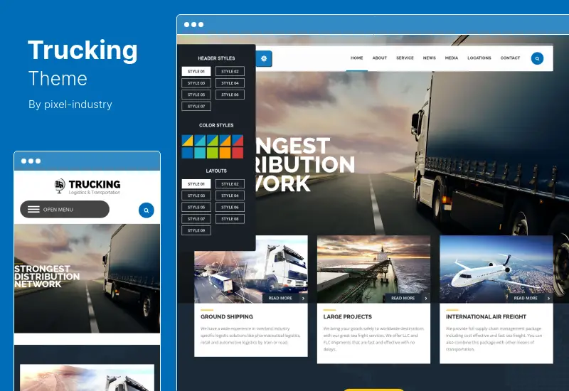 Trucking Theme - Transportation & Logistics WordPress Theme