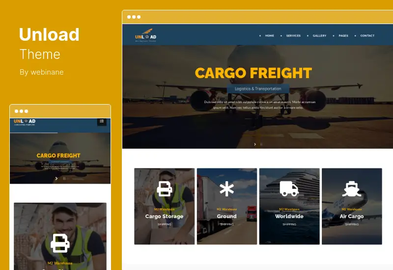 Unload Theme - Cargo, Shipping, Logistics, Trucking, Warehouse & Transport WordPress Theme