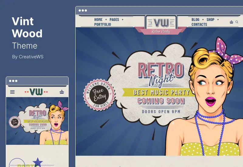 VintWood Theme - Vintage, Retro WordPress Theme