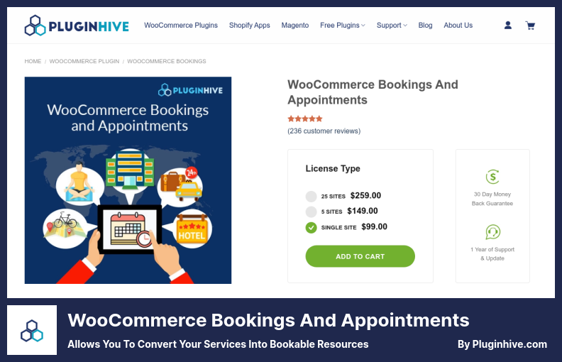 WooCommerce Bookings And Appointments Plugin - Allows You to Convert Your Services Into Bookable Resources