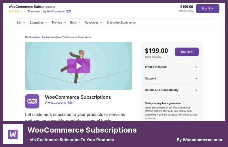 WooCommerce Subscriptions Plugin - Lets Customers Subscribe to Your Products