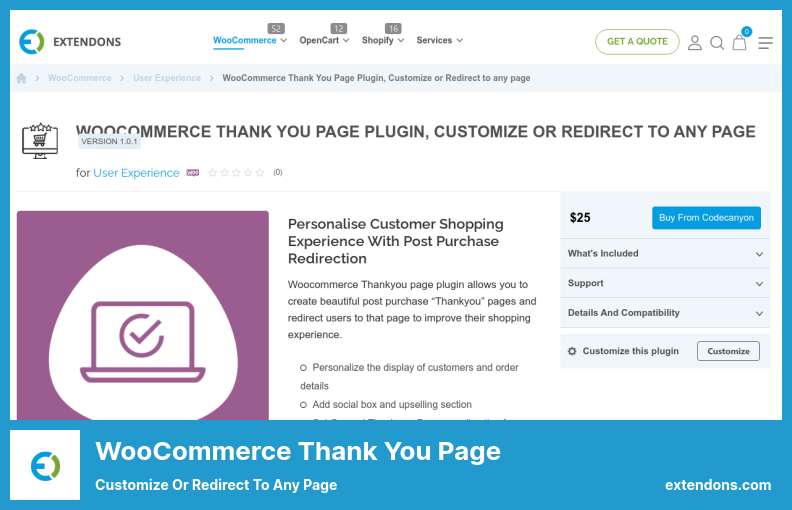 WooCommerce Thank You Page Plugin - Customize or Redirect to Any Page