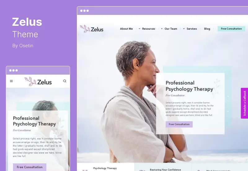 Zelus Theme - Psychology Counseling WordPress Theme