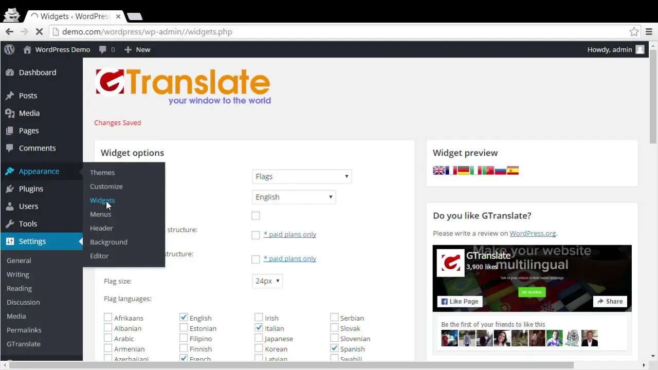 Wordpress demo. Переводчик плагин на вордпресс. GTRANSLATE. Translate WORDPRESS with GTRANSLATE. Google Translate plugin.