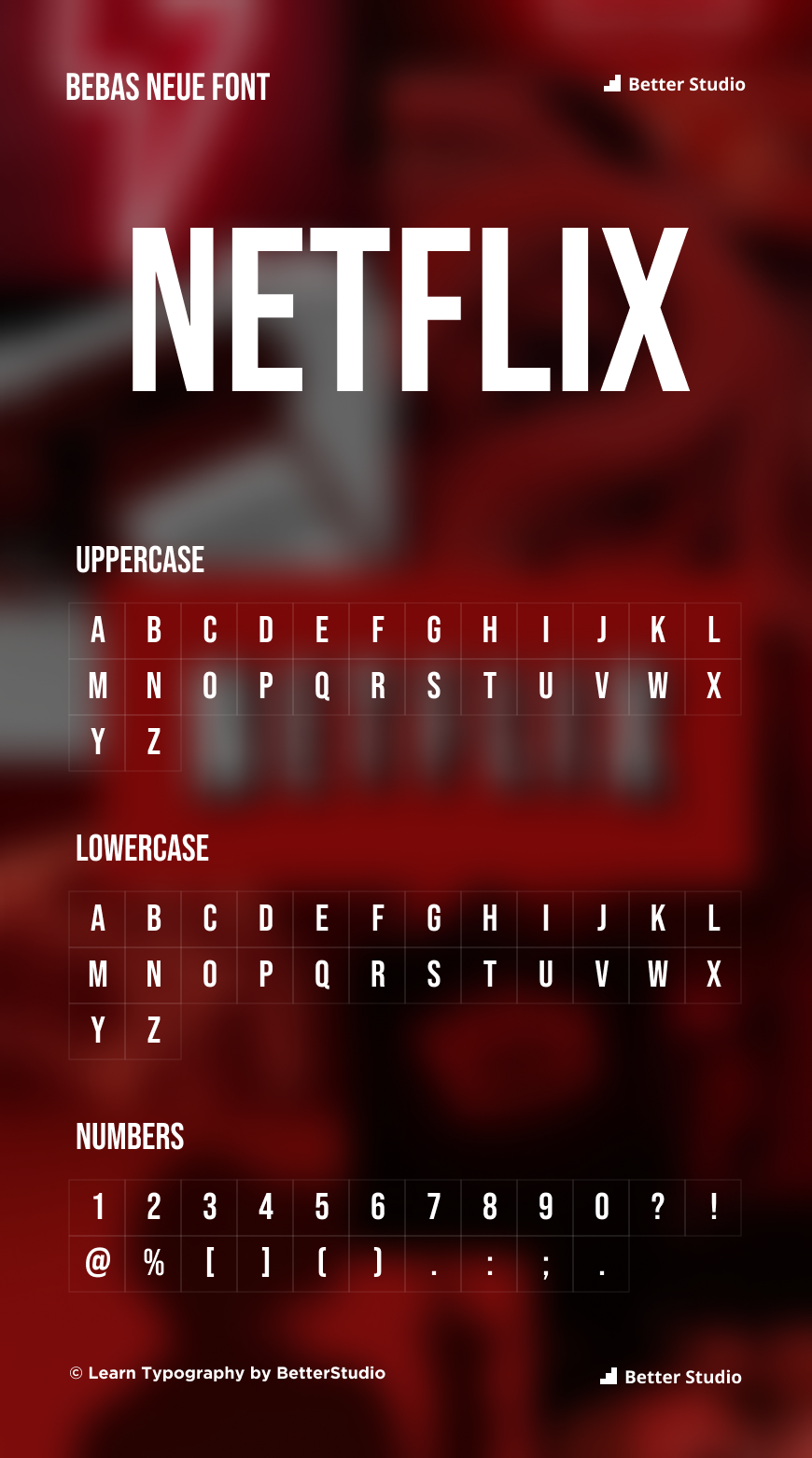 Netflix Font is → Bebas Neue