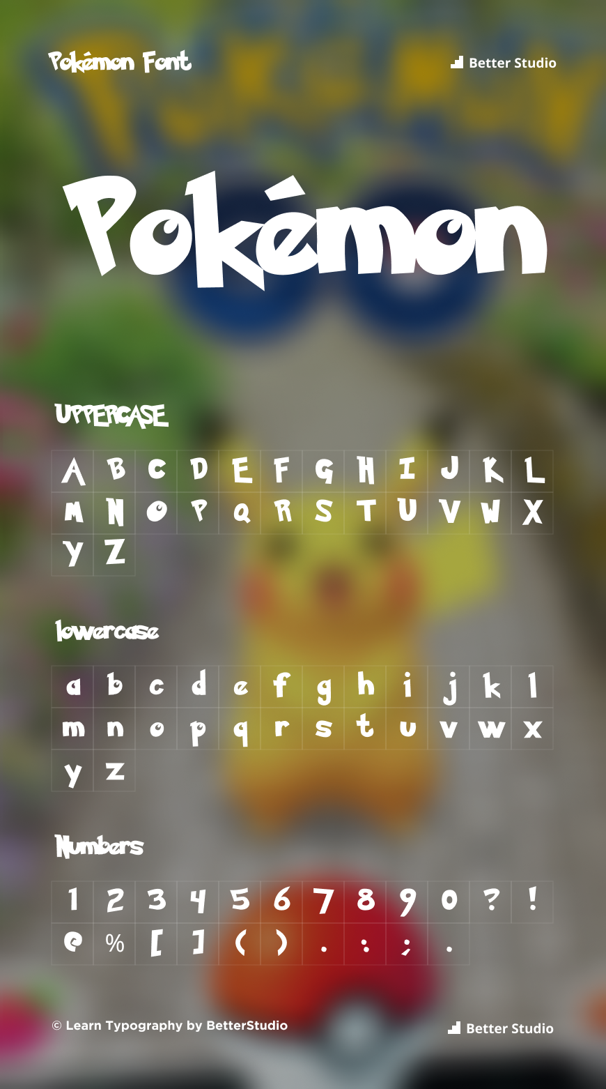 Conheça a PokéFont, uma tipografia feita apenas de Pokémons