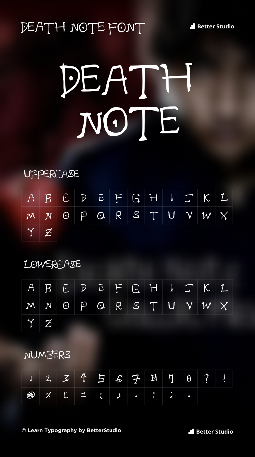 death note font photoshop download