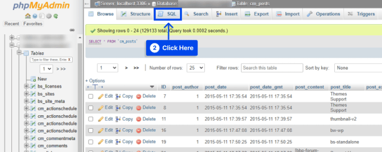 phpmyadmin search and replace wordpress url